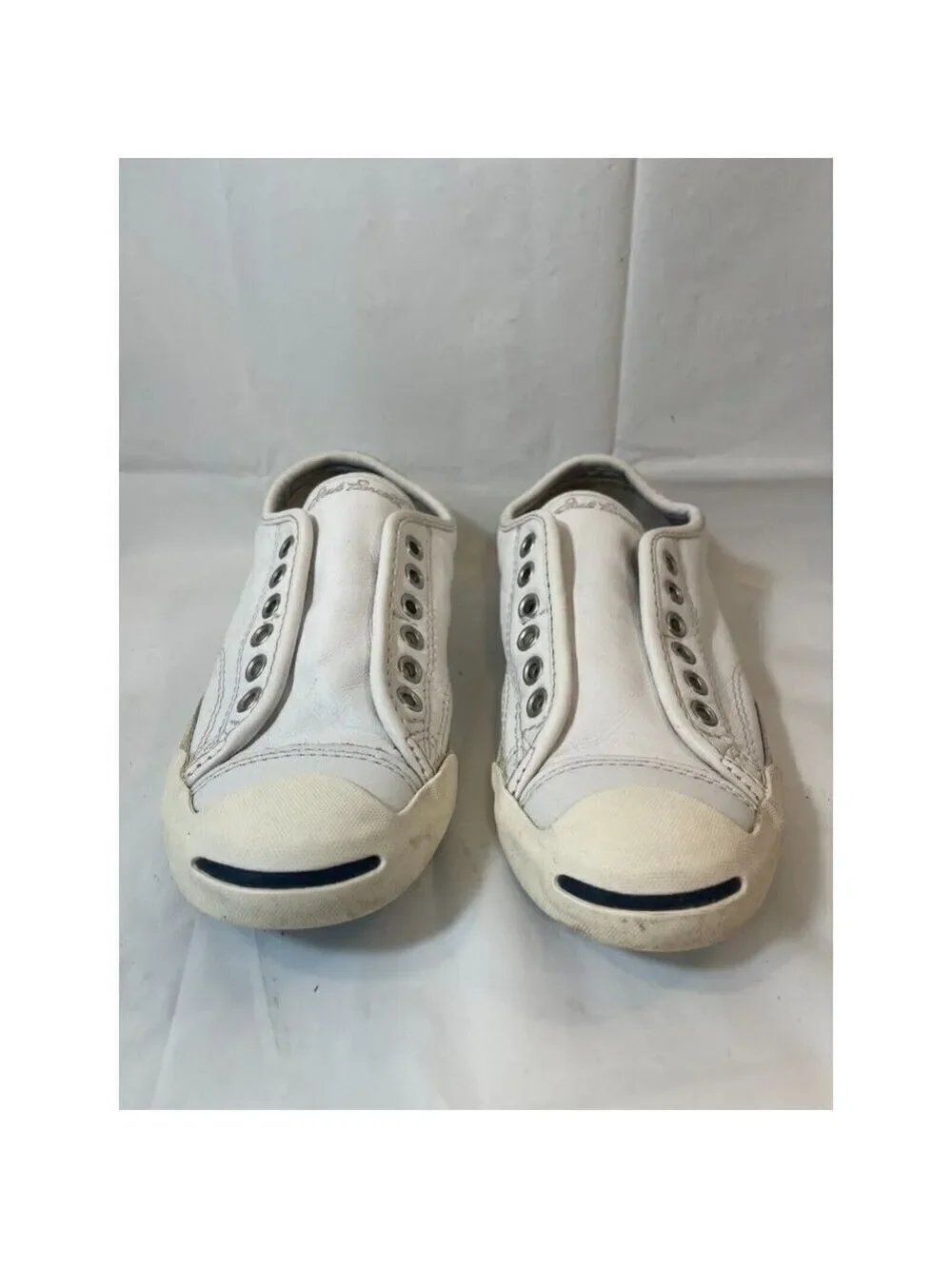Womens Size 5.5 CONVERSE JACK PURCELL White Leather Athletic Sneakers Shoes